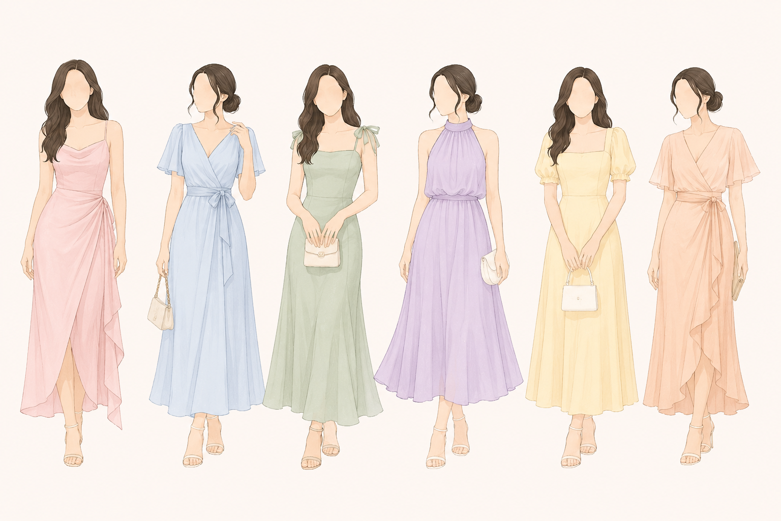 Pastel semi-formal attire inspiration